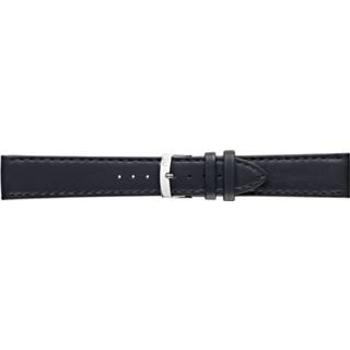 👉 Horlogeband zwart leder glad Morellato Abete X3686A39019CR20 / PMX019ABETE20 20mm + standaard stiksel