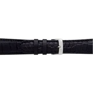 👉 Horlogeband zwart krokodillenleer Morellato Amadeus G.Croc Mat U0518339019CR20 / PMU019AMADEA20 20mm + standaard stiksel