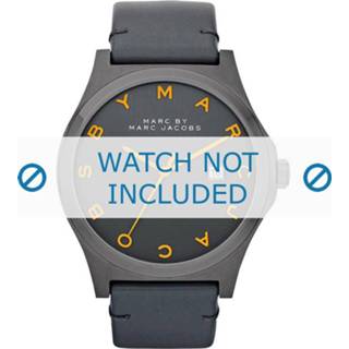 👉 Marc by Marc Jacobs horlogeband MBM1216 Leder Antracietgrijs + grijs stiksel