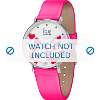 👉 Watch roze leder leather Ice horlogeband 013374 18mm 8719217084070