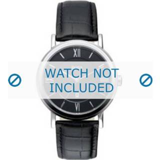 👉 Horlogeband zwart leather Hugo Boss HB-24-1-14-2034 / HB1512093 HB1512092 Leder 20mm + stiksel 8719217030565