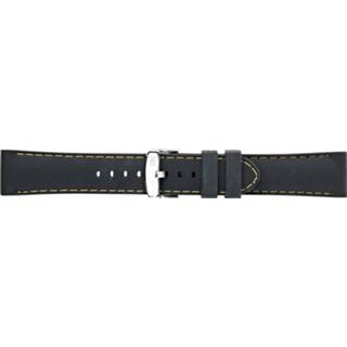 👉 Horlogeband zwart geel rubber Morellato Carezza U3844187897CR24 / PMU897CAREZZ24 24mm + stiksel 8033288530169