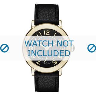👉 Horlogeband zwart leder leather Marc by Jacobs MJ1471 14mm + stiksel 8719217065635