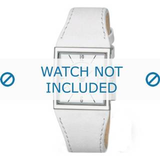 👉 Horlogeband wit leder leather onbekend Boccia 3148-03 + stiksel 8719217037250