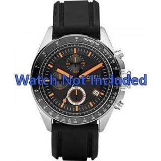 Horlogeband silicone zwart Fossil CH2647 8719217009639