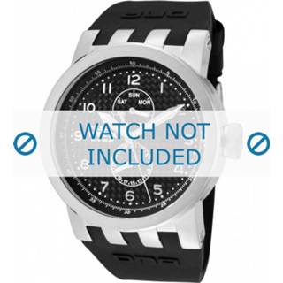 👉 Horlogeband zwart rubber Invicta 10390 DNA / 10391 32mm 8719217073128