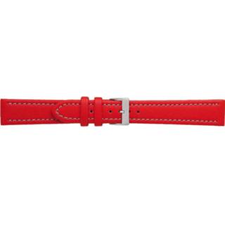👉 Horlogeband rood wit leder smooth leather Morellato Tipo Locman U2195432083SB22 / PMU083LOCMAN22 Glad 22mm + stiksel 8014942095538