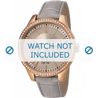 👉 Horlogeband grijs leder leather onbekend Esprit ES107132002-40L + stiksel 8719217065284