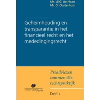 👉 Boek transparantie Geheimhouding en bij financieel toezicht in het mededingingsrecht - W.G. de Haan (9077320652) 9789077320655