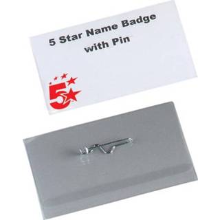 👉 STAR badge met speld ft 40 x 75 mm, doos van 100 stuks