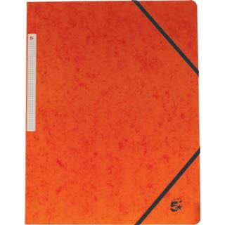👉 Pergamy elastomap, ft A4 (24x32 cm), uit karton, met elastieken zonder kleppen, pak van 10 stuks, oranje