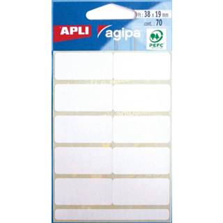 👉 Agipa witte etiketten in etui ft 5 x 35 mm (b x h), 238 stuks, 34 per blad