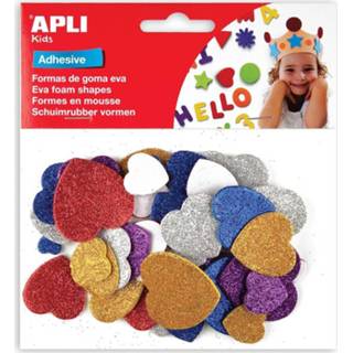 👉 Apli Kids zelfklevende glitter harten, blister met 50 stuks