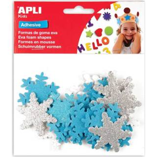 👉 Apli Kids zelfklevende glitter sneeuwvlokken, blister met 22 stuks