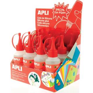 👉 Apli siliconenlijm, display met 12 tubes van 100 ml