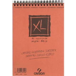 👉 Canson schetsblok XL ft 14,8 x 21 cm (A5), blok van 60 blad
