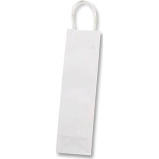 Folia papieren kraft zak voor flessen, 110 g/m², wit, pak van 6 stuks