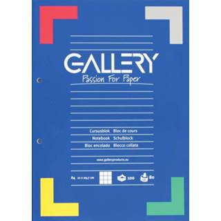 👉 Gallery cursusblok, ft A4, 80 g/m², 2-gaatsperforatie, geruit 5 mm, 100 vel