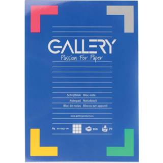 👉 Gallery schrijfblok, ft A4, geruit 5 mm, blok van 100 vel
