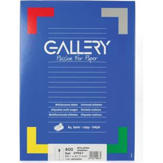 👉 Gallery witte etiketten ft 99,1 x 67,7 mm (b x h), ronde hoeken, doos van 800 etiketten