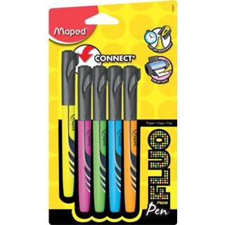 👉 Maped markeerstift Fluo Pen, blister met 5 stuks