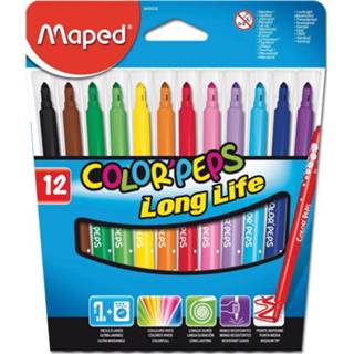 👉 Maped Viltstift Color'Peps 12 stiften in een kartonnen etui