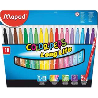 👉 Maped Viltstift Color'Peps 18 stiften in een kartonnen etui