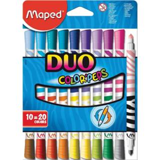 👉 Maped Viltstift Color'Peps Duo, blister met 10 stuks