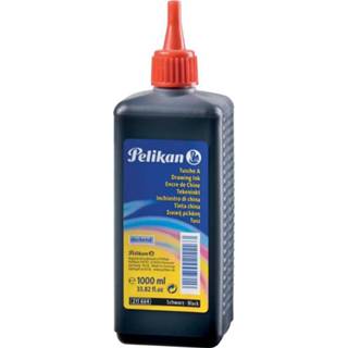 👉 Pelikan Oost-Indische inkt, zwart, fles met gietstop van 1 l