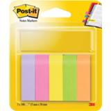👉 Post-it Notes Markers, ft 15 x 50 mm, geassorteerde kleuren, blister met 5 blokjes van 100 vel