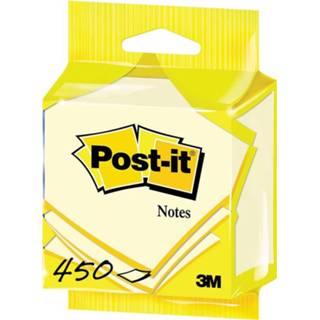 👉 Post-it Notes, 450 vel, ft 76 x 76 mm, geel, op blister