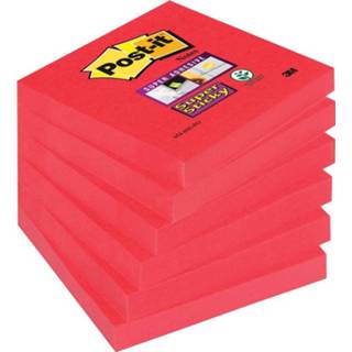 👉 Memoblok 3m Post It 654 Sspo Super Sticky 76x76mm Poppy