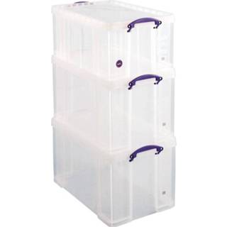 👉 Really Useful Box, actiepakket: 2 x 84 liter + 1 x 64 liter, transparant