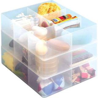 👉 Really Useful Box, office divider met 6 vakjes, transparant