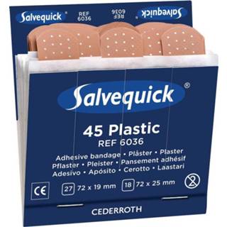 👉 Salvequick navulling voor pleisterautomaat, plastic pleisters, pak van 6 navullingen