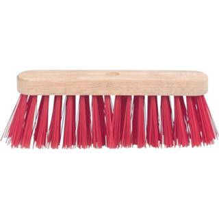 👉 Schuurborstel met PVC haren, uit ongelakt hout, 29 cm