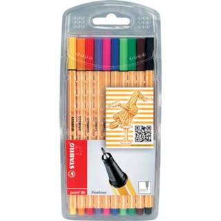 👉 STABILO point 88 fineliner, etui van 10 stuks in geassorteerde kleuren