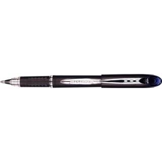 👉 Uni-ball roller Jetstream blauw, schrijfbreedte 0,45 mm, medium schrift, schrijfpunt 1 mm, zwarte rubb...