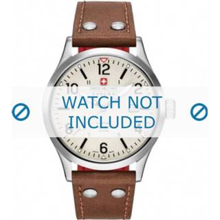 👉 Horlogeband wit leder leather cognac Swiss Military Hanowa 06-4280.04.002.05 22mm + stiksel 8719217034525