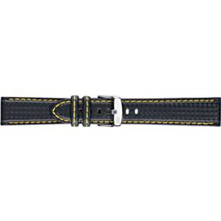 👉 Horlogeband zwart geel carbon Morellato Biking U3586977897CR20 / PMU897BIKING20 20mm + stiksel 8033288466451
