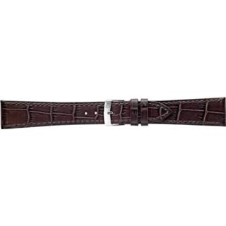 Horlogeband bruin croco leder leather Dark Brown Morellato Augusta X4218A95032CR16 Donkerbruin 16mm + standaard stiksel 8033288555964