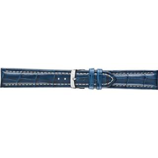👉 Horlogeband blauw wit croco leder leather Morellato Plus U3252480061CR22 / PMU061PLUS22 22mm + stiksel 8033288475705