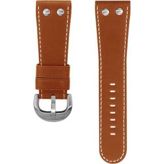 👉 Horlogeband wit leather cognac TW Steel TWB71 / TW71 Leder 30mm + stiksel 8719217079588