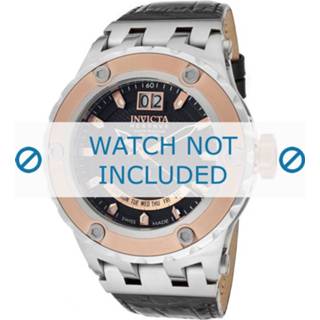 👉 Horlogeband zwart leder leather Invicta 10096 Subaqua Reserve 32mm + stiksel 8719217073173