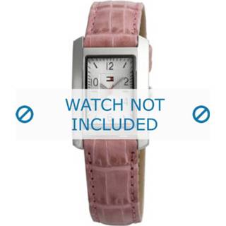 👉 Horlogeband roze croco leder leather Tommy Hilfiger TH-27-3-14-0656 - TH679300882 / 1780695 15mm + standaard stiksel 8719217082168