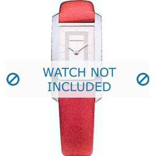 👉 Horlogeband rood leder leather Burberry BU1054 14mm 8719217077874