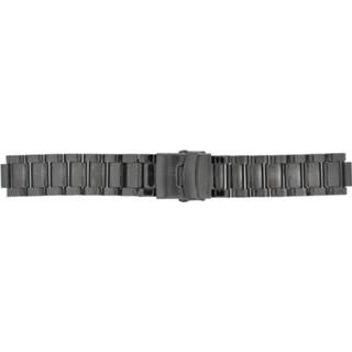 👉 Horlogeband AntracietGrijs staal metal Anthracite Grey Q&Q QQ13ST-AC-ST 13mm 8719217076129