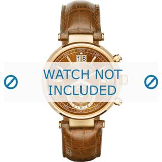 👉 Horlogeband bruin croco leder leather cognac Michael Kors MK2424 12mm + stiksel 8719217065963