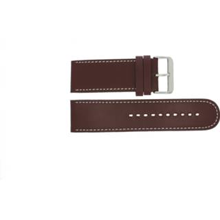 👉 Horlogeband bruin wit leder leather Prisma 28BR 28mm + stiksel 8719217078833