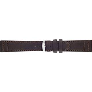 👉 Horlogeband grijs bruin leder smooth leather Morellato Ginepro X4472A39032CR24 / PMX032GINEPR24 Glad 24mm + stiksel 8033288639947